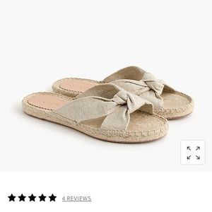JCrew Knotted Espadrille Slides